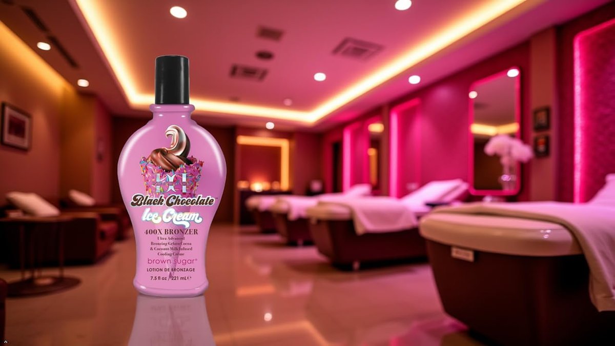 Brown Sugar Double Dark Black Chocolate Ice Cream 400X Tanning Lotion - Advanced Bronzer for Indoor/Outdoor Tanning, 7.5 oz - görsel 11