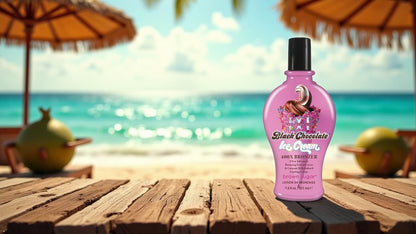 Brown Sugar Double Dark Black Chocolate Ice Cream 400X Tanning Lotion - Advanced Bronzer for Indoor/Outdoor Tanning, 7.5 oz