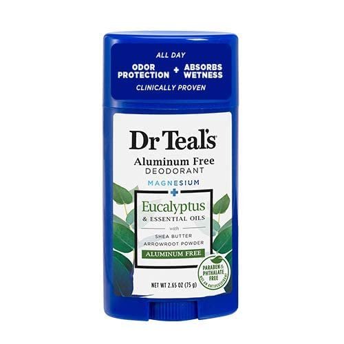 Dr. Teal's Deodorant Variety Gift Set (2 Pack, 2.65 oz Each) - Eucalyptus & Coconut Oil - Essential Oils, Shea Butter & Magnesium Help Absorb Moisture & Keep Skin Clean & Healthy - görsel 6