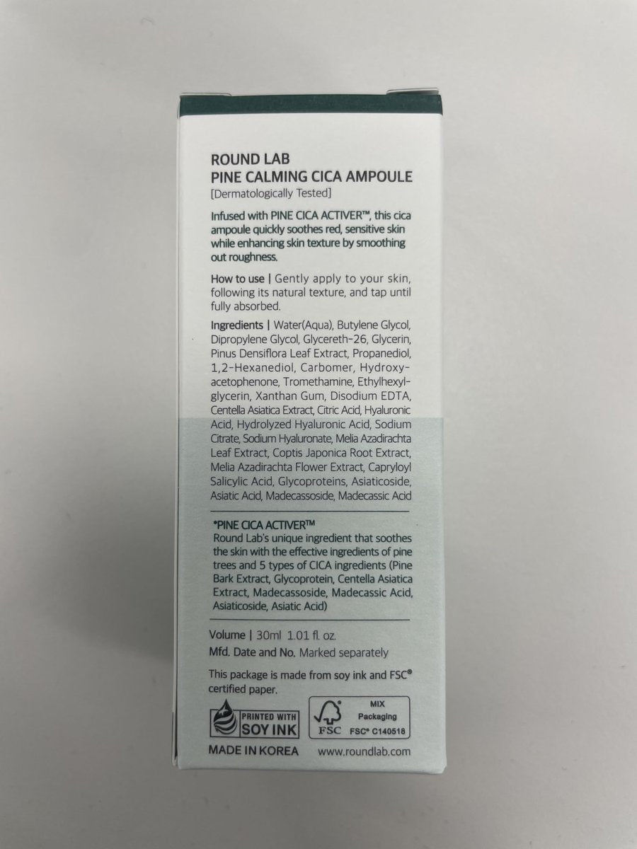 ROUND LAB Pine Calming Cica Ampoule 1.01 Fl Oz – Hydrating & Soothing Serum with Pine Cica and Hyaluronic Acid for Skin Barrier Strengthening, Gentle Exfoliation, Deep Moisture - görsel 17