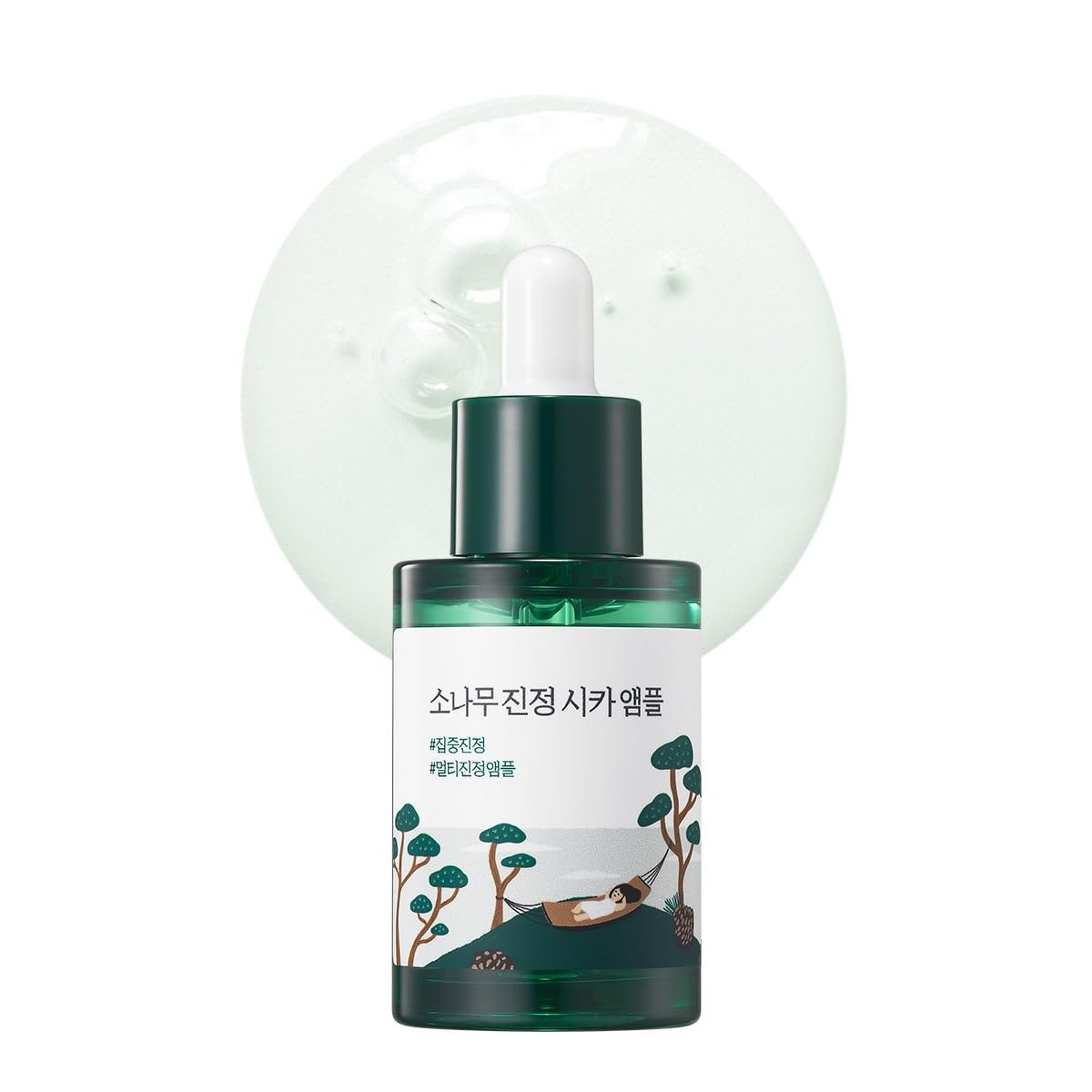 ROUND LAB Pine Calming Cica Ampoule 1.01 Fl Oz – Hydrating & Soothing Serum with Pine Cica and Hyaluronic Acid for Skin Barrier Strengthening, Gentle Exfoliation, Deep Moisture - görsel 1