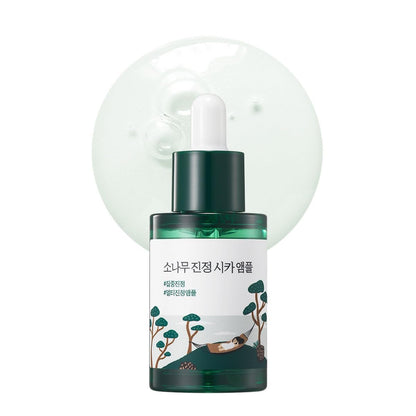 ROUND LAB Pine Calming Cica Ampoule 1.01 Fl Oz – Hydrating & Soothing Serum with Pine Cica and Hyaluronic Acid for Skin Barrier Strengthening, Gentle Exfoliation, Deep Moisture