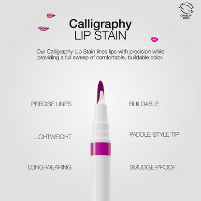 stila Calligraphy Lip Stain - Long-Lasting Tint, Moisturizing, Transfer-Proof, Lightweight, Sheer Buildable Color - Susan - 22 Fl Oz