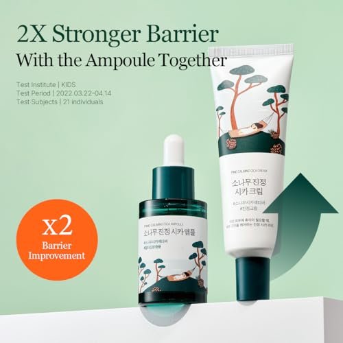 ROUND LAB Pine Calming Cica Cream 1.69 Fl Oz – Low-Acidic Soothing Moisturizer with Pine Cica, BHA + LHA, and Hyaluronic Acid for Skin Barrier Support, Sebum Control, and Hydration - görsel 14