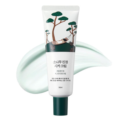 ROUND LAB Pine Calming Cica Cream 1.69 Fl Oz – Low-Acidic Soothing Moisturizer with Pine Cica, BHA + LHA, and Hyaluronic Acid for Skin Barrier Support, Sebum Control, and Hydration