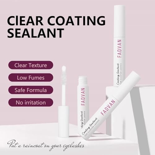 FADVAN Lash Sealant for Eyelash Extensions – Overnighter Lash Sealer for DIY Coating, Long-Lasting Up to 2 Weeks (5ml, Clear) - görsel 4