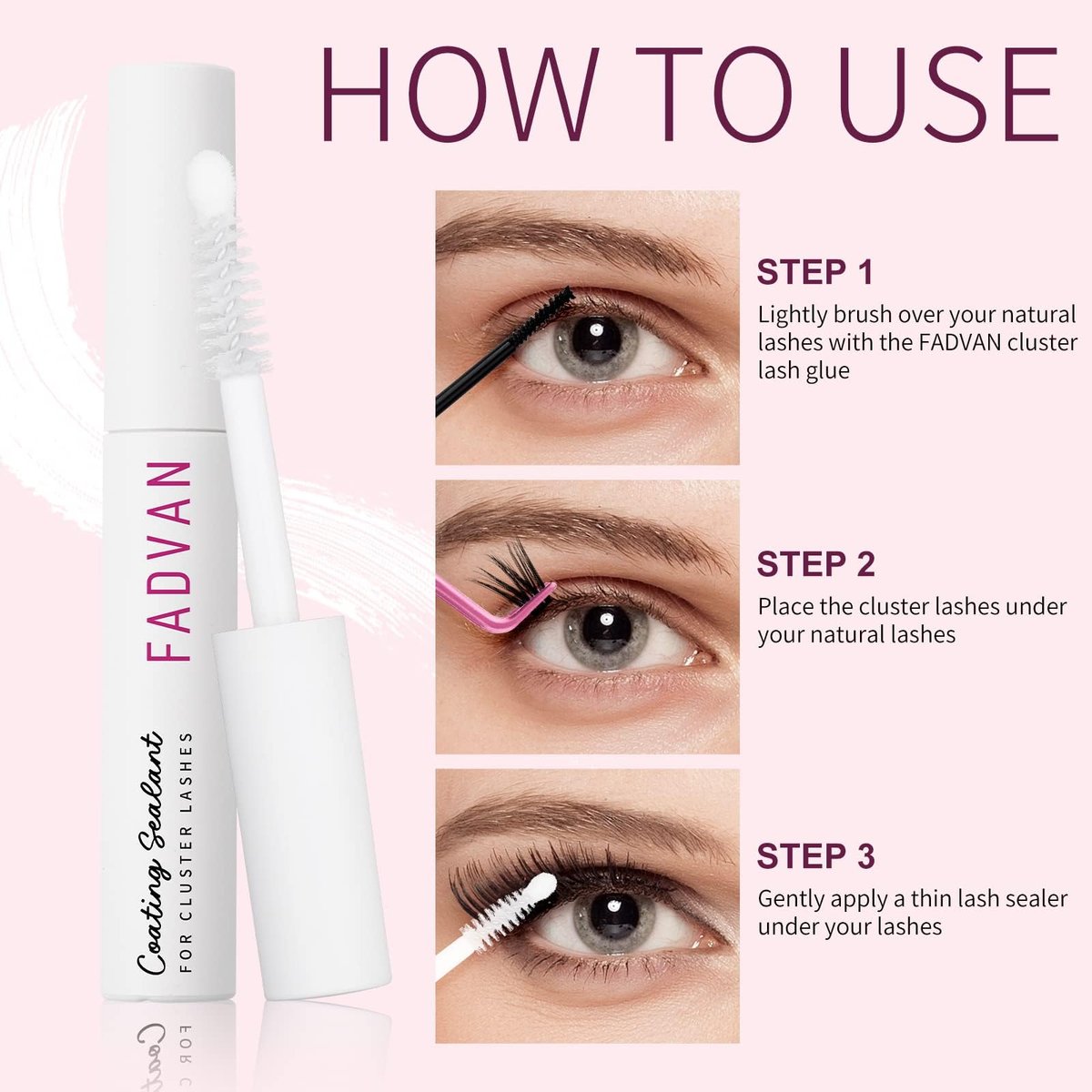 FADVAN Lash Sealant for Eyelash Extensions – Overnighter Lash Sealer for DIY Coating, Long-Lasting Up to 2 Weeks (5ml, Clear) - görsel 9