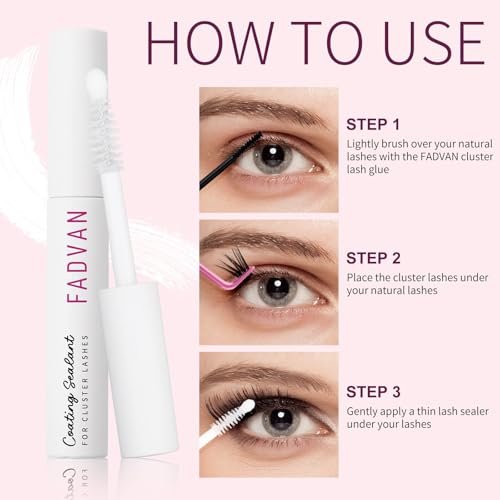 FADVAN Lash Sealant for Eyelash Extensions – Overnighter Lash Sealer for DIY Coating, Long-Lasting Up to 2 Weeks (5ml, Clear) - görsel 10