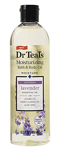 Dr. Teal's Bath & Body Oil Variety Gift Set – Soothing Lavender & Rejuvenating Eucalyptus & Spearmint, 2 Pack (8.8 oz Each)