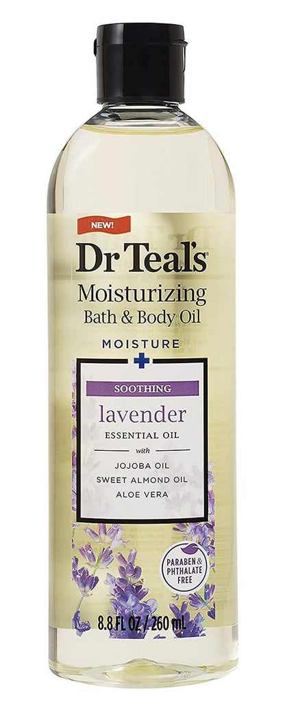 Dr. Teal's Bath & Body Oil Variety Gift Set – Soothing Lavender & Rejuvenating Eucalyptus & Spearmint, 2 Pack (8.8 oz Each)