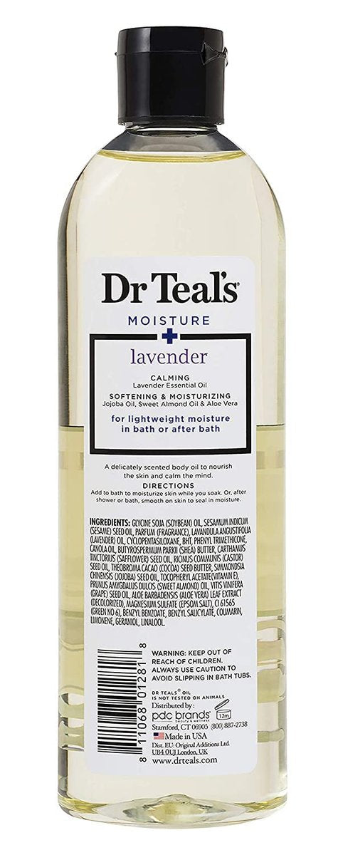Dr. Teal's Bath & Body Oil Variety Gift Set – Soothing Lavender & Rejuvenating Eucalyptus & Spearmint, 2 Pack (8.8 oz Each) - görsel 5