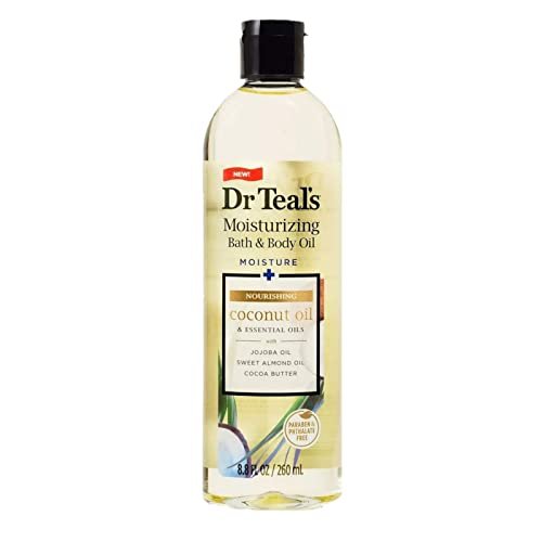Dr. Teals Bath & Body Oil Variety Gift Set - Shea Butter & Coconut Oil, 2 Pack (8.8 oz each) - Hydrating Spa Kit for Dry Skin & Relaxation - görsel 4