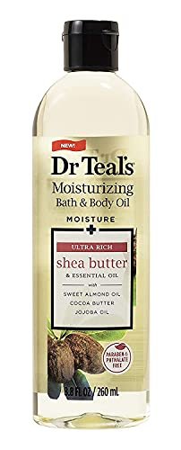 Dr. Teals Bath & Body Oil Variety Gift Set - Shea Butter & Coconut Oil, 2 Pack (8.8 oz each) - Hydrating Spa Kit for Dry Skin & Relaxation - görsel 8