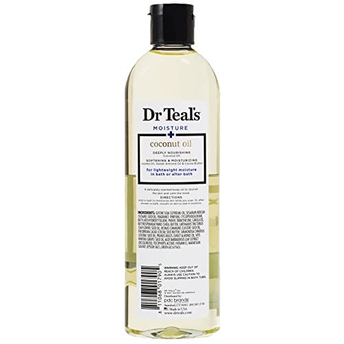 Dr. Teals Bath & Body Oil Variety Gift Set - Shea Butter & Coconut Oil, 2 Pack (8.8 oz each) - Hydrating Spa Kit for Dry Skin & Relaxation - görsel 6