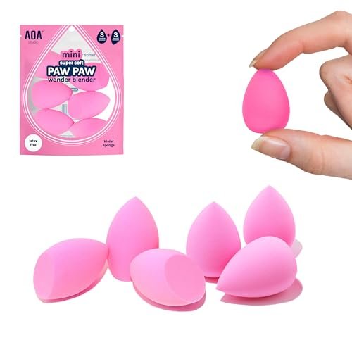 AOA STUDIO Collection MiNi Makeup Sponge Set - 6 Latex-Free Blenders for Powder, Cream & Liquid (Pink) - görsel 2