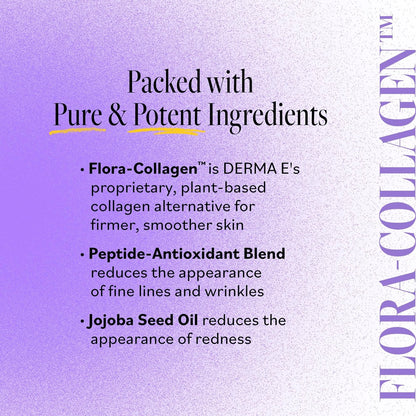 Derma E Advanced Peptides and Vegan Flora-Collagen Night Moisturizer – Hydrating Facial Cream for Elasticity and Wrinkle Reduction, 2 oz Avelisse