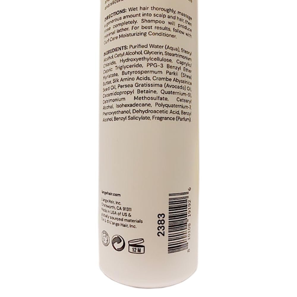 L'ANGE HAIR Curl Care Gentle Shampoo – Nourishing & Moisturizing Sulfate-Free Shampoo for Curls, Reduces Frizz, Boosts Bounce & Shine, 8 Fl Oz Avelisse