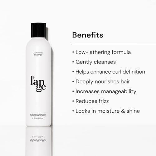 L'ANGE HAIR Curl Care Gentle Shampoo – Nourishing & Moisturizing Sulfate-Free Shampoo for Curls, Reduces Frizz, Boosts Bounce & Shine, 8 Fl Oz Avelisse