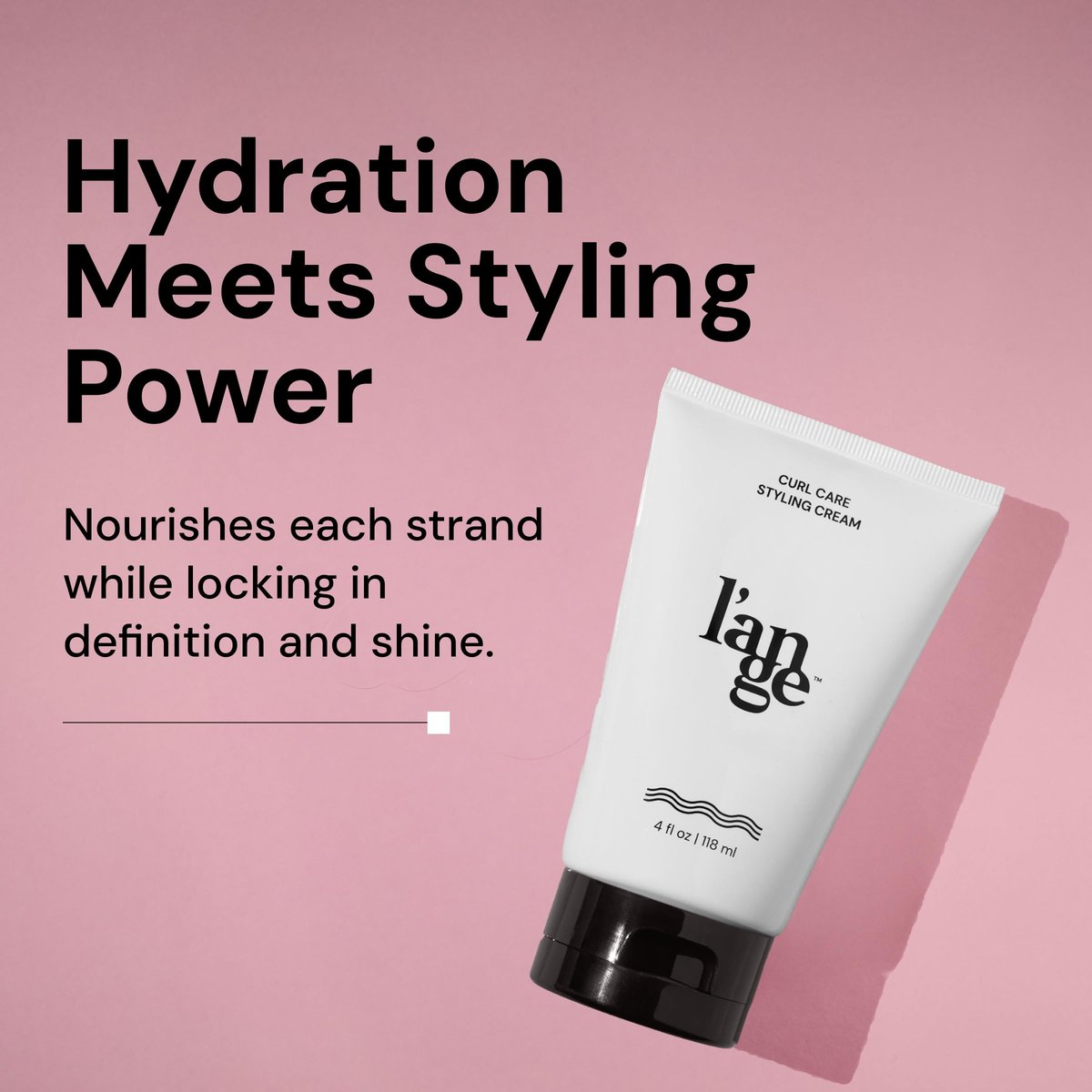 L'ANGE Hair Styling Cream for Curly Hair - Define, Hydrate & Reduce Frizz, Sulfate-Free, 8 oz Avelisse