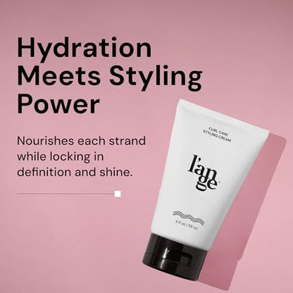 L'ANGE Hair Styling Cream for Curly Hair - Define, Hydrate & Reduce Frizz, Sulfate-Free, 8 oz Avelisse