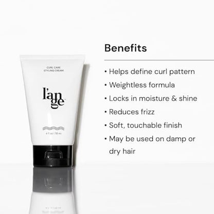 L'ANGE Hair Styling Cream for Curly Hair - Define, Hydrate & Reduce Frizz, Sulfate-Free, 8 oz Avelisse