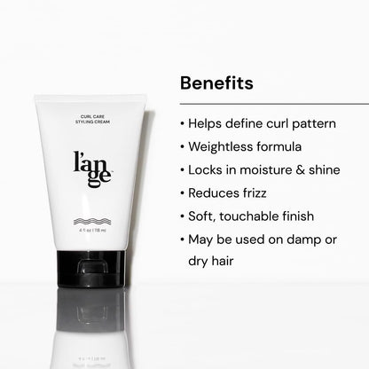 L'ANGE Hair Styling Cream for Curly Hair - Define, Hydrate & Reduce Frizz, Sulfate-Free, 8 oz Avelisse