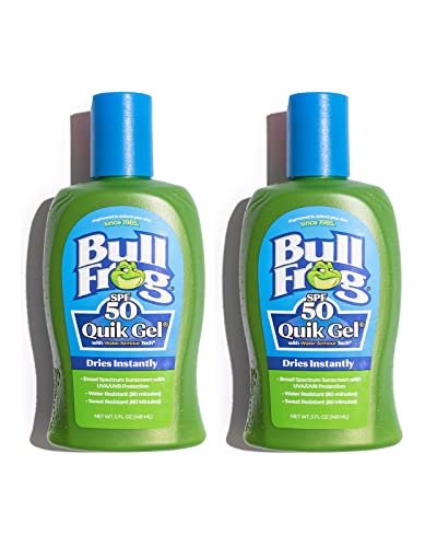 Bullfrog Quik Gel Sunscreen SPF 50 – Oxybenzone & Octinoxate Free, Broad Spectrum UVA/UVB, 5 oz (2 Pack) Avelisse