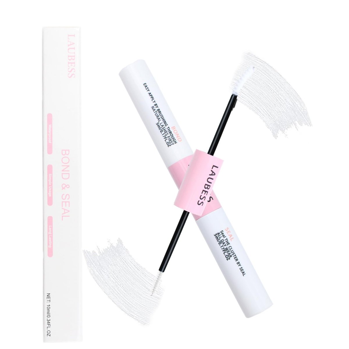 LAUBESS Lash Bond & Seal Clear Lash Glue – DIY Eyelash Extensions, Waterproof, Long Lasting, Strong Hold 48-72 Hours - görsel 1