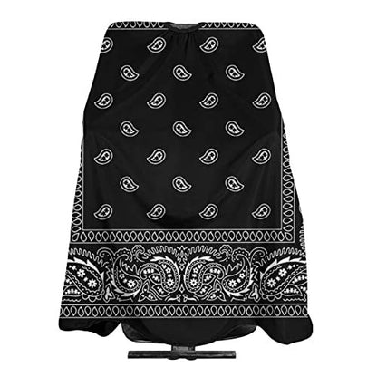 VERTEX&KAIBIN Black Paisley Barber Cape for Men – Professional Hair Cutting Cape, One Size Avelisse