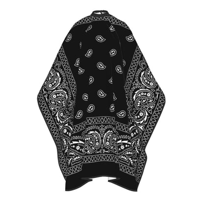 VERTEX&KAIBIN Black Paisley Barber Cape for Men – Professional Hair Cutting Cape, One Size Avelisse