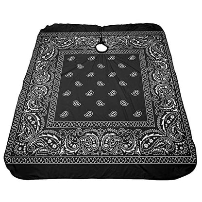 VERTEX&KAIBIN Black Paisley Barber Cape for Men – Professional Hair Cutting Cape, One Size Avelisse