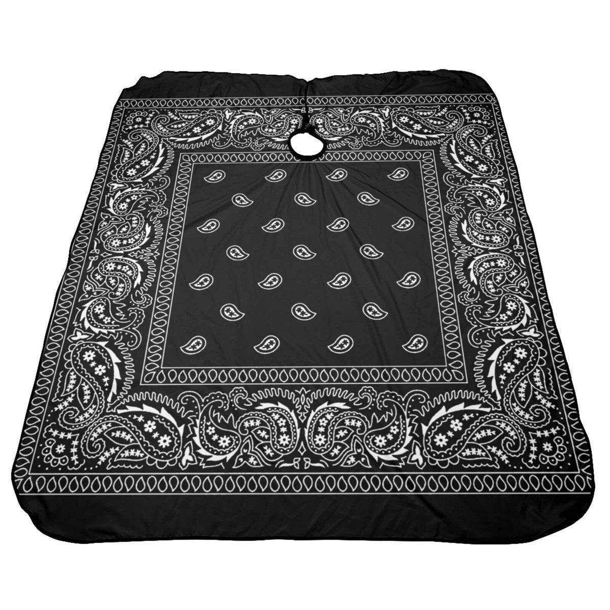 VERTEX&KAIBIN Black Paisley Barber Cape for Men – Professional Hair Cutting Cape, One Size Avelisse
