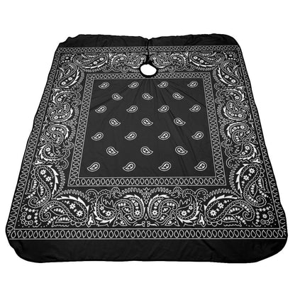 VERTEX&KAIBIN Black Paisley Barber Cape for Men – Professional Hair Cutting Cape, One Size Avelisse
