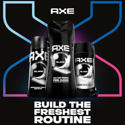 AXE Men's Body Wash Black 3-Pack – 3-in-1 Body, Face & Hair Wash, Frozen Pear and Cedarwood Scent, 33.8 Oz Each Avelisse