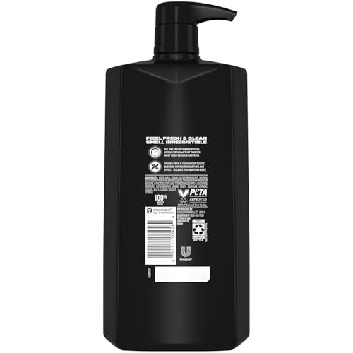 AXE Men's Body Wash Black 3-Pack – 3-in-1 Body, Face & Hair Wash, Frozen Pear and Cedarwood Scent, 33.8 Oz Each Avelisse