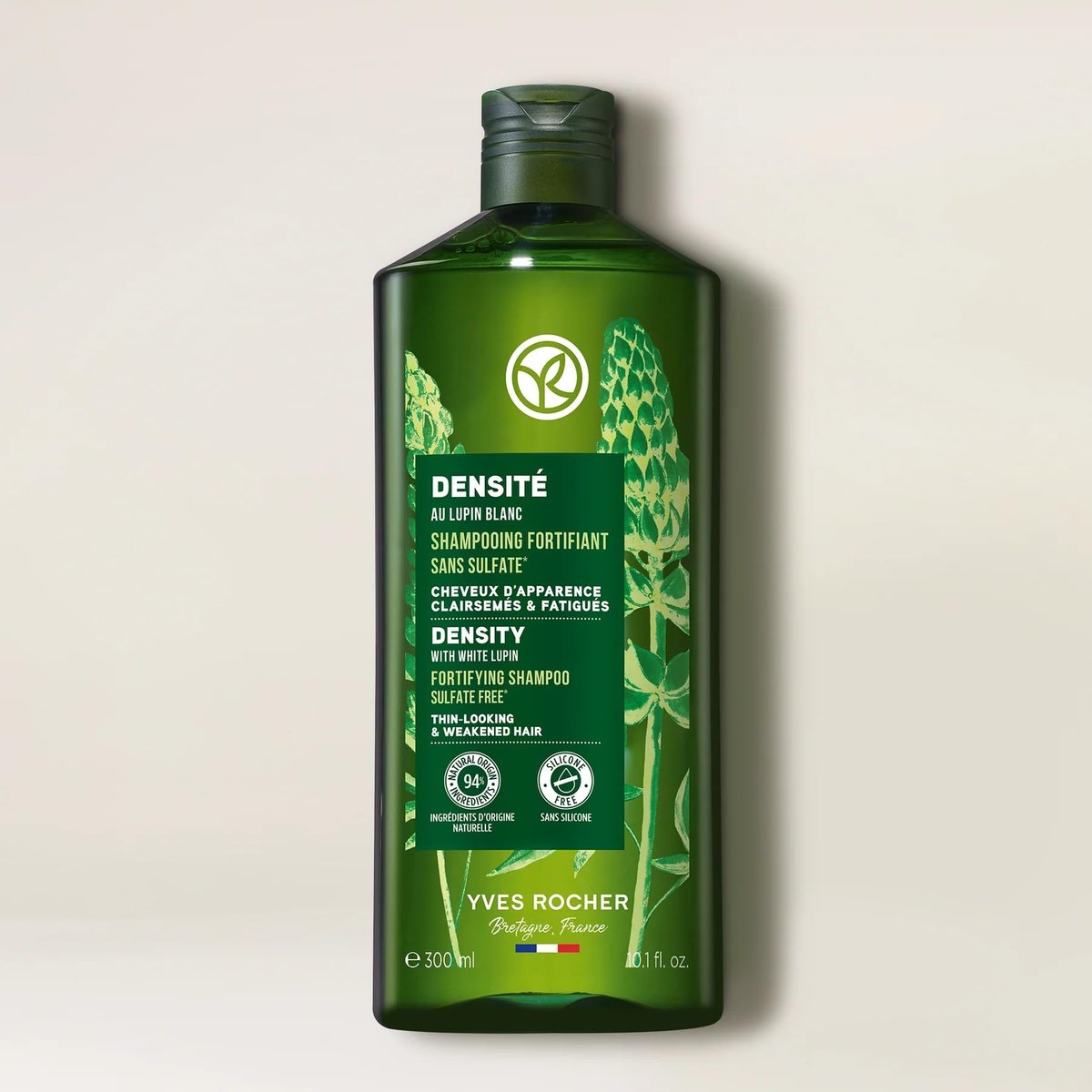 Yves Rocher Fortifying Shampoo – Volumizing & Hair Thickening Shampoo for Thinning Hair – Scalp Care Formula with Botanical Ingredients – Strengthening Daily Hair Care, 300 ml / 10.1 fl oz Avelisse