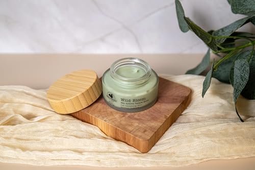 Hearth and Homestead Handmade Wild Bloom Bio-Active Tallow Face Balm with Blue Tansy – Hydrate, Nourish, and Protect Skin – 0.7 oz Avelisse