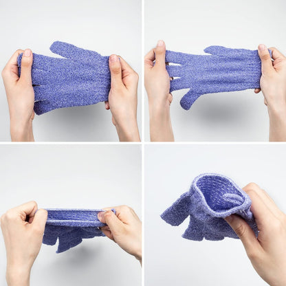30 Pcs Exfoliating Gloves for Shower - 15 Colors Body Exfoliator Glove with Hanging Loop, Scrub Exfoliate Glove Mitt Bath Face Spa Hand Scrubber Wash Deep Scrubbing Dead Skin for Women Men, by Aisuly Avelisse