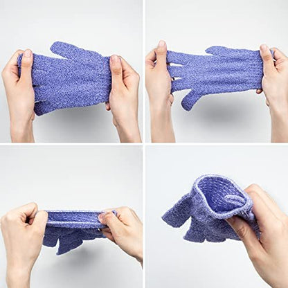 30 Pcs Exfoliating Gloves for Shower - 15 Colors Body Exfoliator Glove with Hanging Loop, Scrub Exfoliate Glove Mitt Bath Face Spa Hand Scrubber Wash Deep Scrubbing Dead Skin for Women Men, by Aisuly Avelisse