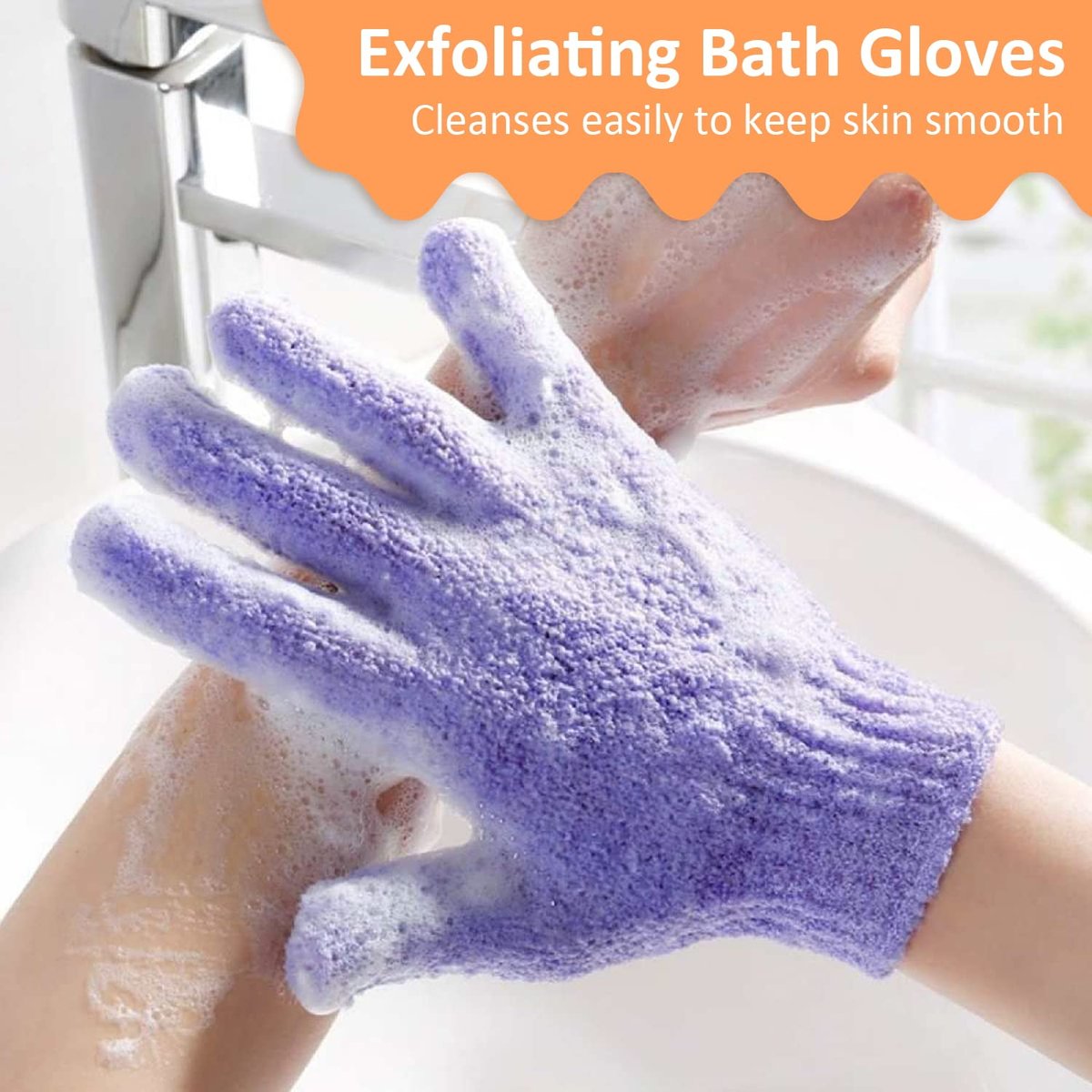 30 Pcs Exfoliating Gloves for Shower - 15 Colors Body Exfoliator Glove with Hanging Loop, Scrub Exfoliate Glove Mitt Bath Face Spa Hand Scrubber Wash Deep Scrubbing Dead Skin for Women Men, by Aisuly Avelisse