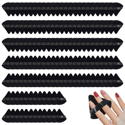 WEBBYBEAR 150 Pcs Black Triangle Velour Powder Puffs - Soft Face Makeup Sponges for Loose, Mineral & Body Powder, Wet & Dry Application Avelisse