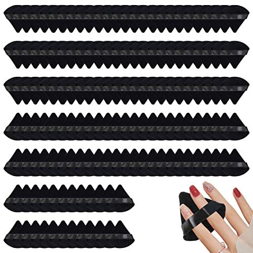 WEBBYBEAR 150 Pcs Black Triangle Velour Powder Puffs - Soft Face Makeup Sponges for Loose, Mineral & Body Powder, Wet & Dry Application Avelisse