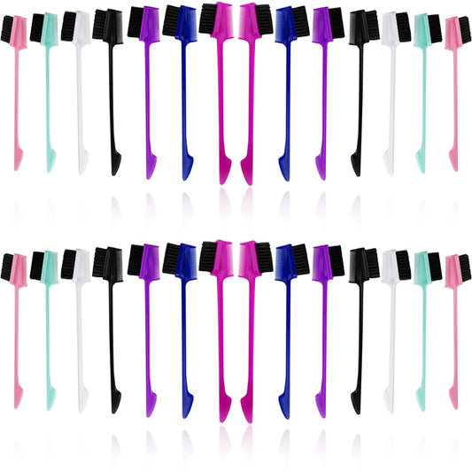 NSBELL 28-Piece 3-in-1 Hair Edge Brush & Double-Sided Hair Comb Set – 7 Colors Avelisse