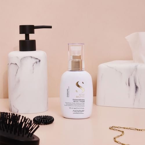 ALFAPARF MILANO Semi di Lino All-In-One Multi-Benefit Leave In Conditioner Spray with Thermal Protection - Detangles, Softens, Smooths, Controls, Seals Cuticles - Prevents Split Ends - Humidity Protection, 4.23 Fl Oz Avelisse