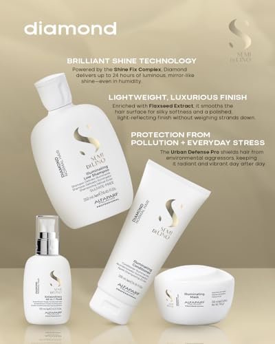 Semi di Lino Diamond Shampoo and Conditioner Set – Infused with Argan Oil & Shea Butter for Brilliant Shine and Softness, Sulfate-Free, Color-Safe for All Hair Types Avelisse