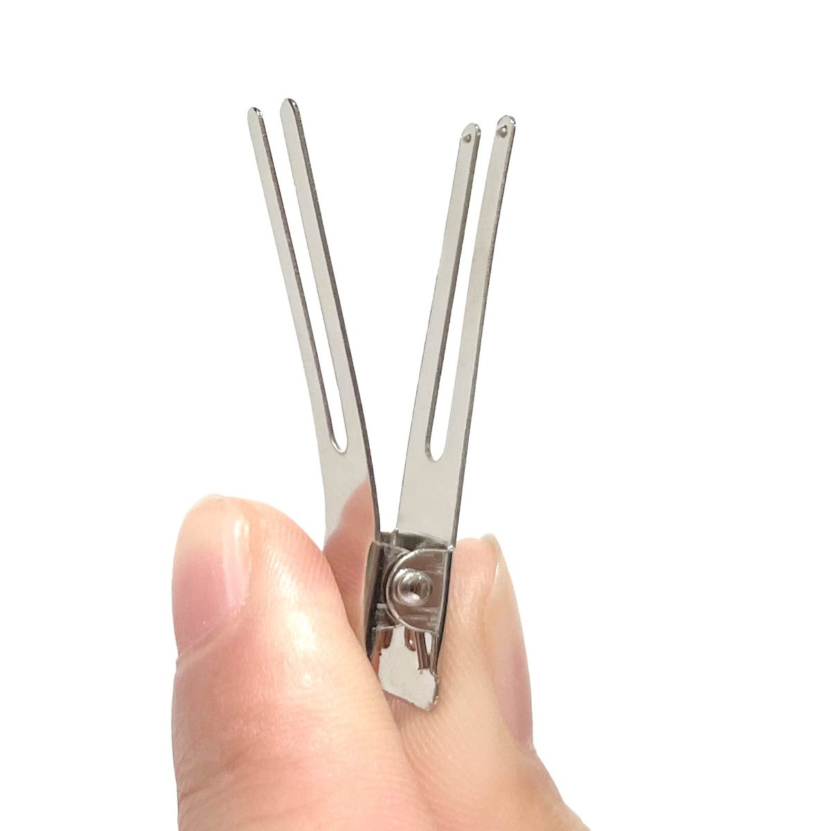 60-Pack Double Prong Pin Curl Clips - Gingbiss 1.8" Duck Billed Alligator Hair Clips for Styling Sectioning with Storage Box - Silver Metal Salon Barber DIY - görsel 7