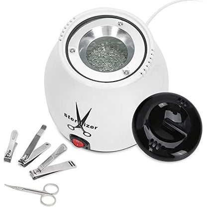 YUYTE Metal Tools Hot Air Sterilizer with Quartz Sand – Nail Art Sterilizer Container for Scissors, Tweezers & More