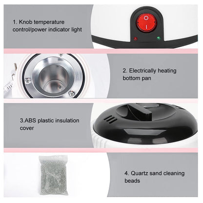 YUYTE Metal Tools Hot Air Sterilizer with Quartz Sand – Nail Art Sterilizer Container for Scissors, Tweezers & More