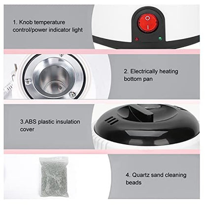 YUYTE Metal Tools Hot Air Sterilizer with Quartz Sand – Nail Art Sterilizer Container for Scissors, Tweezers & More