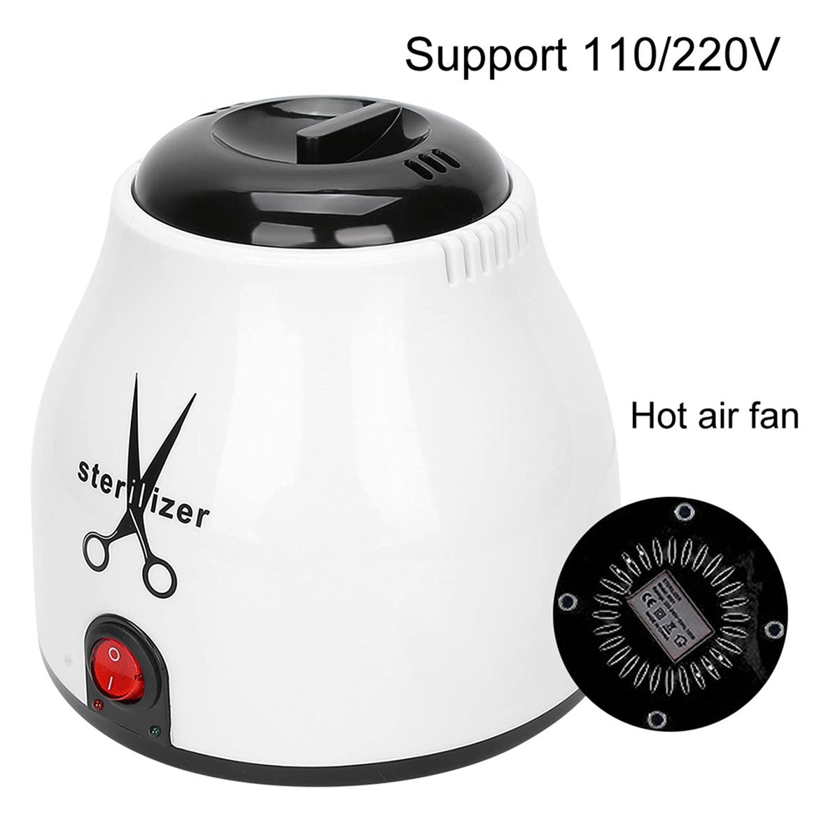 YUYTE Metal Tools Hot Air Sterilizer with Quartz Sand – Nail Art Sterilizer Container for Scissors, Tweezers & More - görsel 5